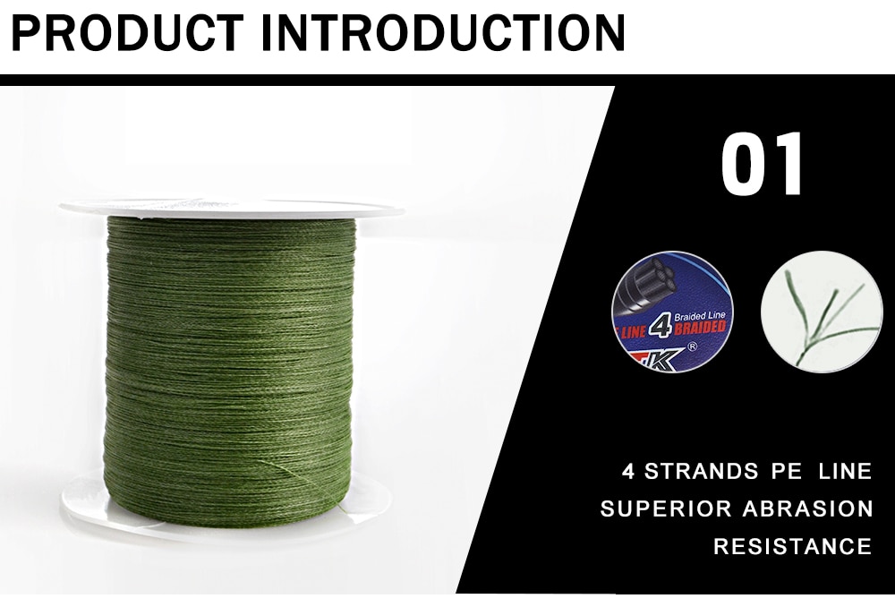 FTK 114m/300m/500m 125Yards PE Braided Wire Fishing Line 4 Strands 0.10mm-0.40mm 8LB-60LB Japan Strong Multifilament Fiber Line