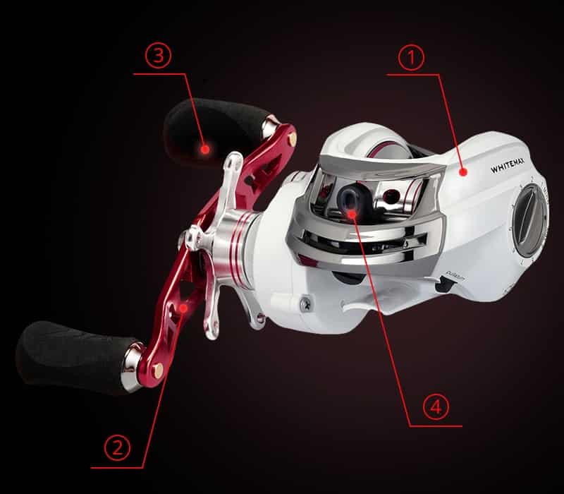 KastKing Whitemax 8KG/17.6LB Dual Brake System Fishing Reel 12 Ball Bearings 5.3:1 Perfect Low Gear Ratio Baitcasting Reel