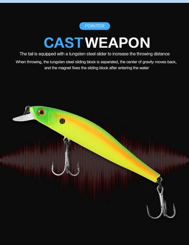 BEARKING 9cm 10g Hot fishing gear shone SP lures minnow crank ,Tungsten magnet weight system wobbler bait isca artificial