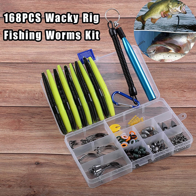 Wacky Rig Worm Kit 168 Pieces per box