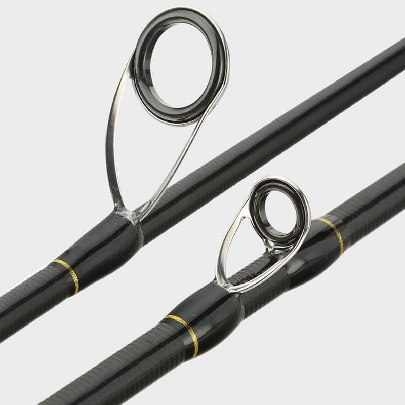 Carbon Spinning Fishing Rod with 2 Tips M and MH 1.98m 2.13m Fast Action Baitcasting Rod Light Weight 7-30g Test