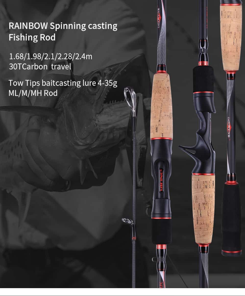 MIFINE RAINBOW Spinning Casting Fishing Rod