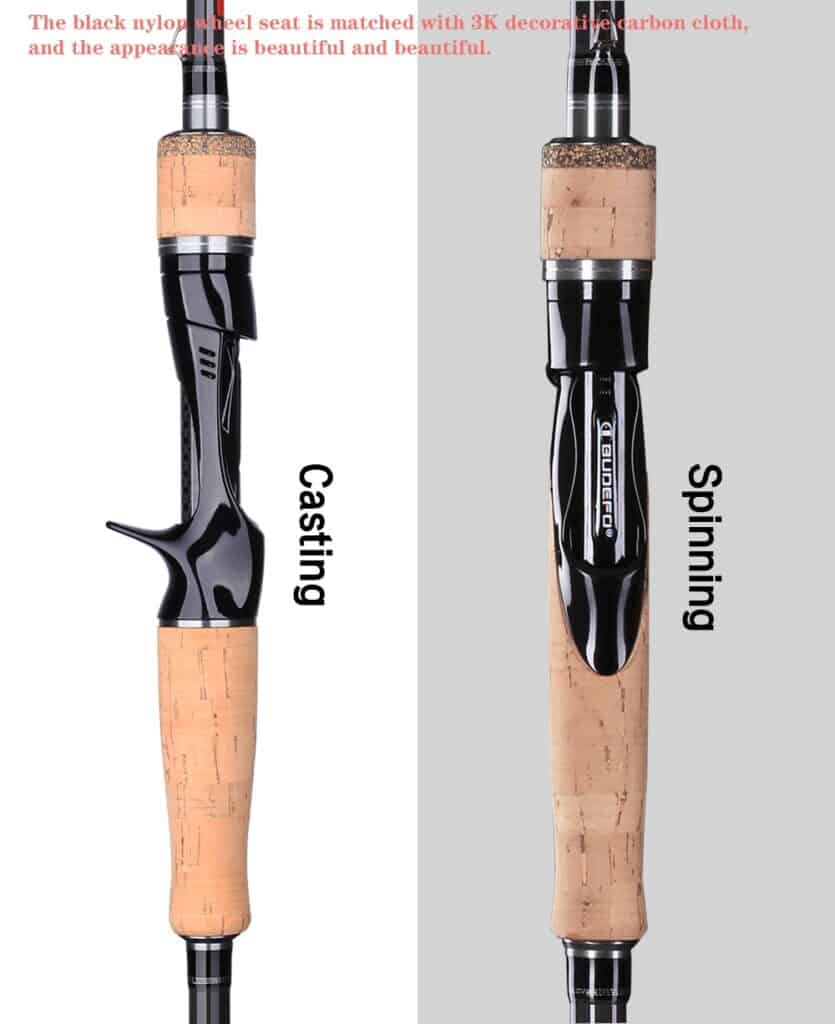 BUDEFO Spinning or Casting Fuji Fishing Rod