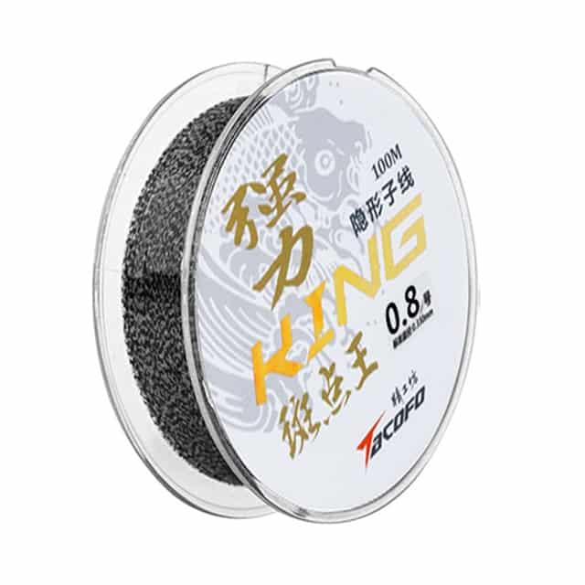 100m Invisible Fishing Line Speckle Carp Fluorocarbon Line Super Strong Spotted Line Sinking Nylon Fly Fishing Line 0.12-0.50mm