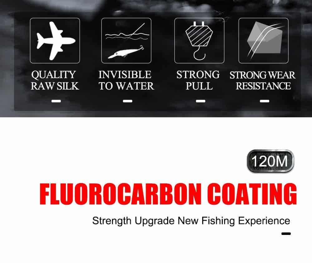 Fluorocarbon Coating Fishing Line 120M