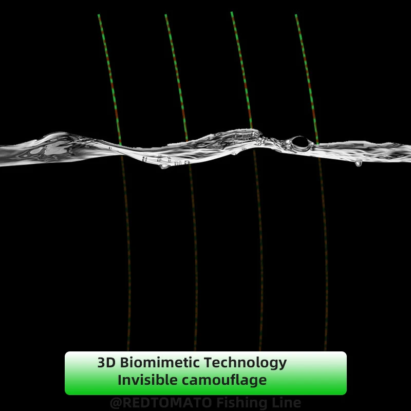 3000m 1000m Invisible Fishing Line 3D Spoted Bionic Fluorocarbon Coated Monofilament Nylon Line Speckle Carp Algae Fishing Pesca