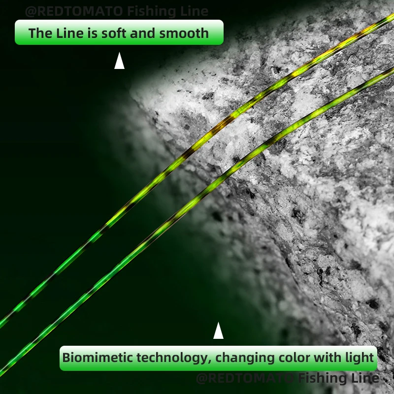 3000m 1000m Invisible Fishing Line 3D Spoted Bionic Fluorocarbon Coated Monofilament Nylon Line Speckle Carp Algae Fishing Pesca