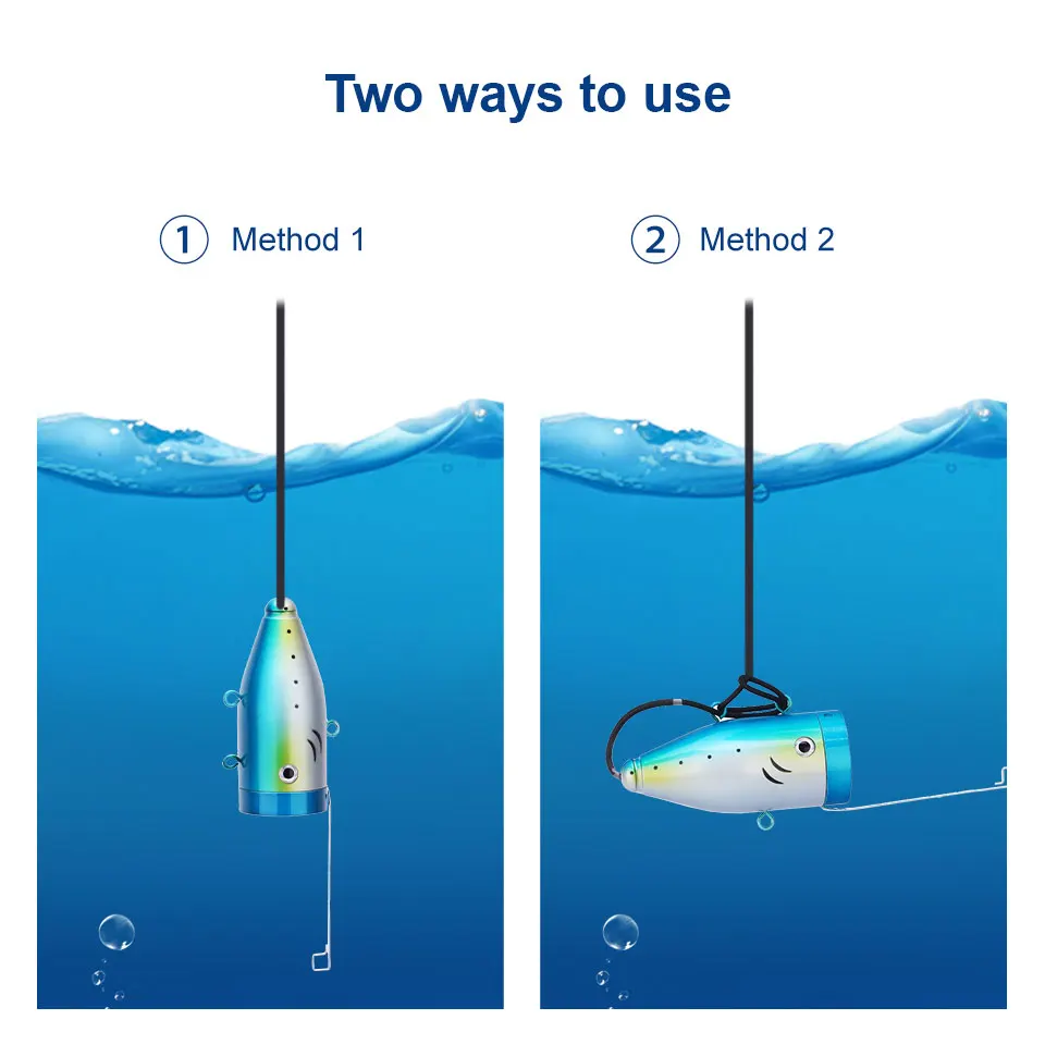 GAMWATER (DVR) Winter Fish Fidner Underwater Fishing Camera 7 Inch 1000TVL IP68 Waterproof 15M 30M 50M For Ice/Sea/River Fishing