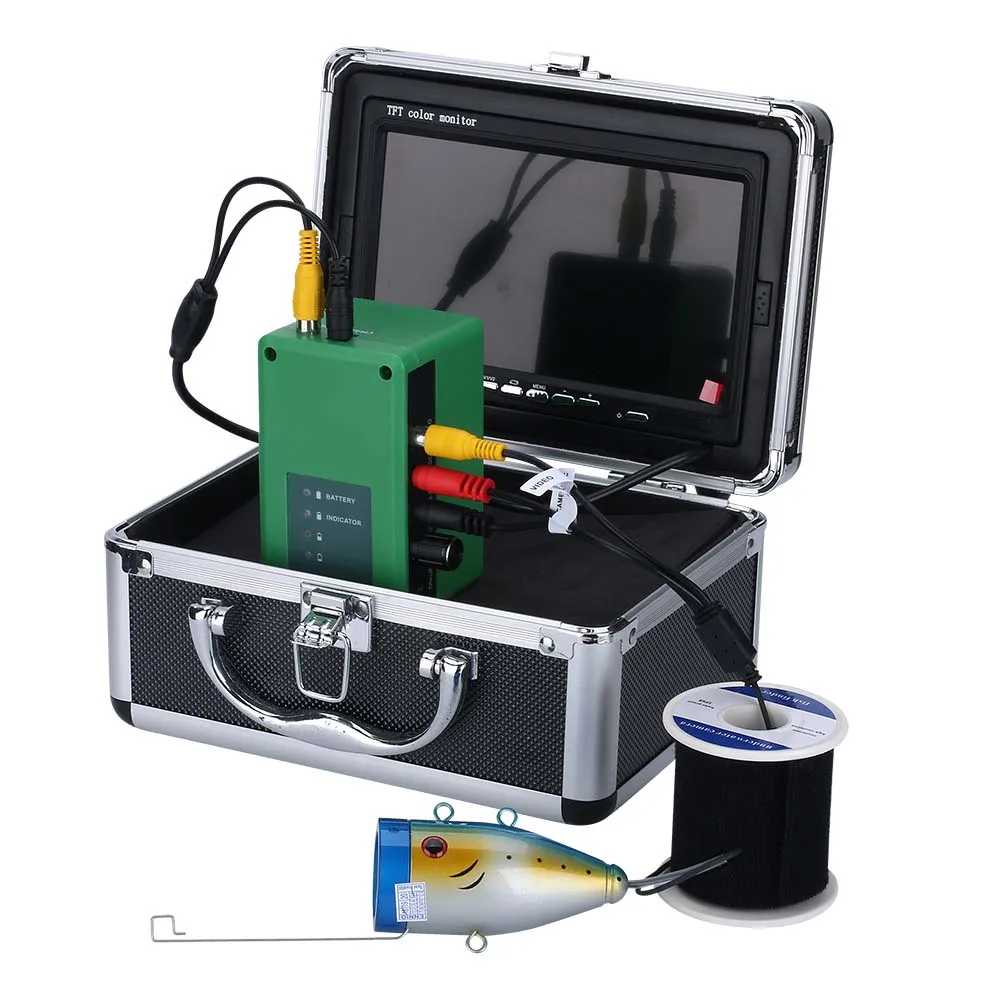 GAMWATER (DVR) Winter Fish Fidner Underwater Fishing Camera 7 Inch 1000TVL IP68 Waterproof 15M 30M 50M For Ice/Sea/River Fishing