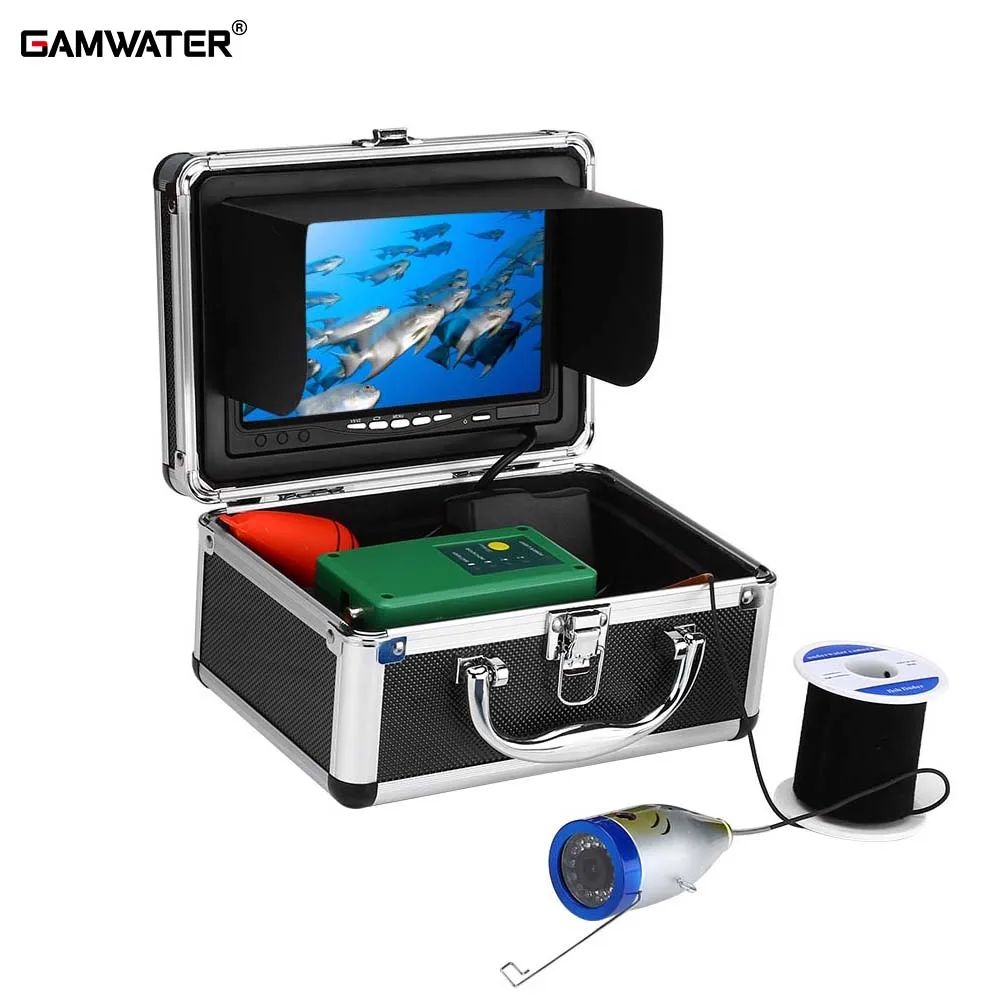 GAMWATER (DVR) Winter Fish Fidner Underwater Fishing Camera 7 Inch 1000TVL IP68 Waterproof 15M 30M 50M For Ice/Sea/River Fishing