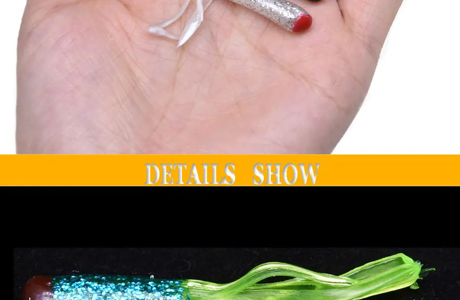 JYJ  20pcs 4.5cm Soft artificial worm baits, squid tube pesca isca fishing lure wobbler for bass carp fishing