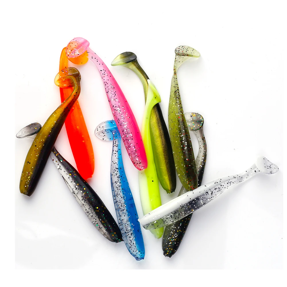 QXO 10pcs/Lot Soft Lures Silicone Bait 7cm 2g Goods For Fishing Sea Fishing Pva Swimbait Wobblers Artificial Tackle