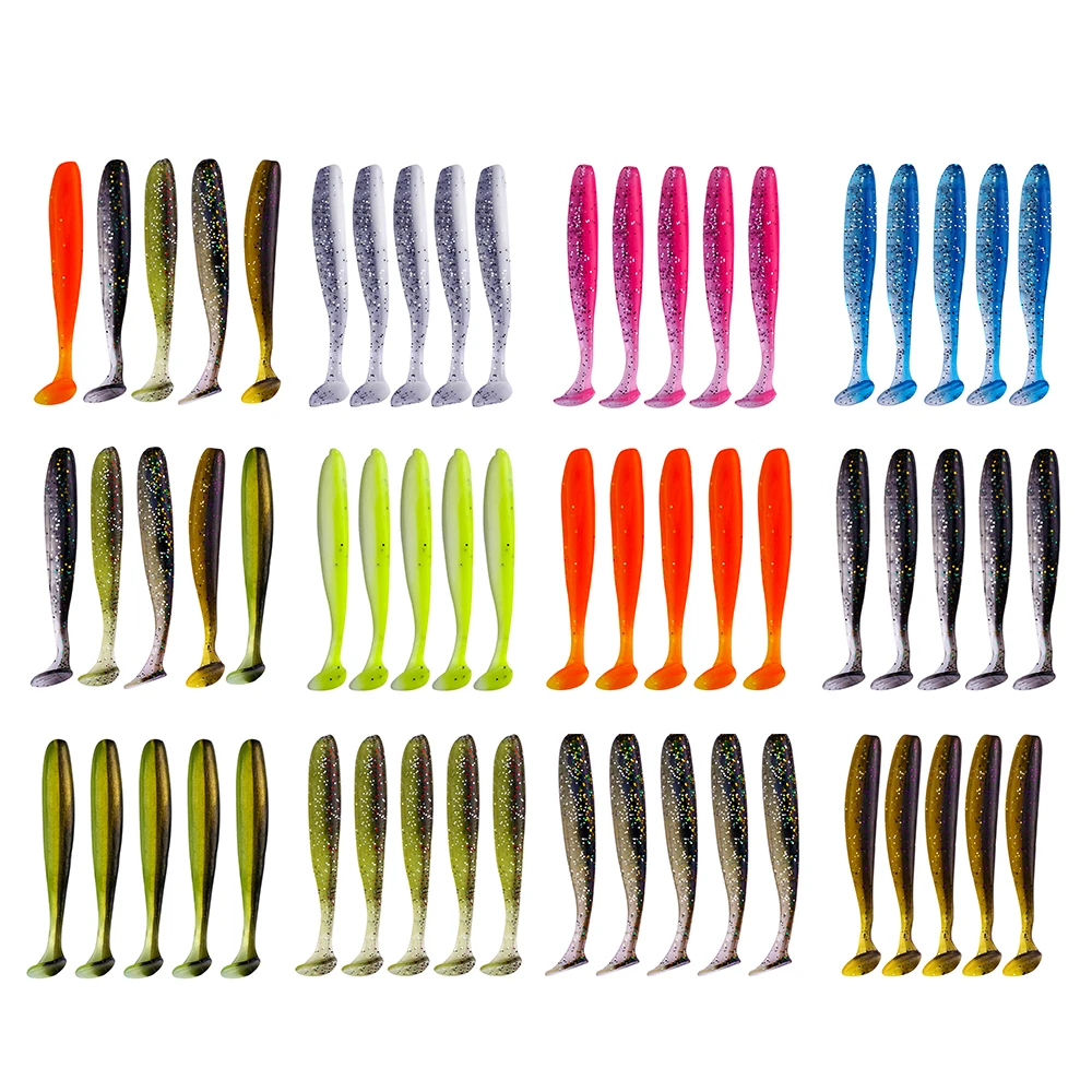 QXO 10pcs/Lot Soft Lures Silicone Bait 7cm 2g Goods For Fishing Sea Fishing Pva Swimbait Wobblers Artificial Tackle