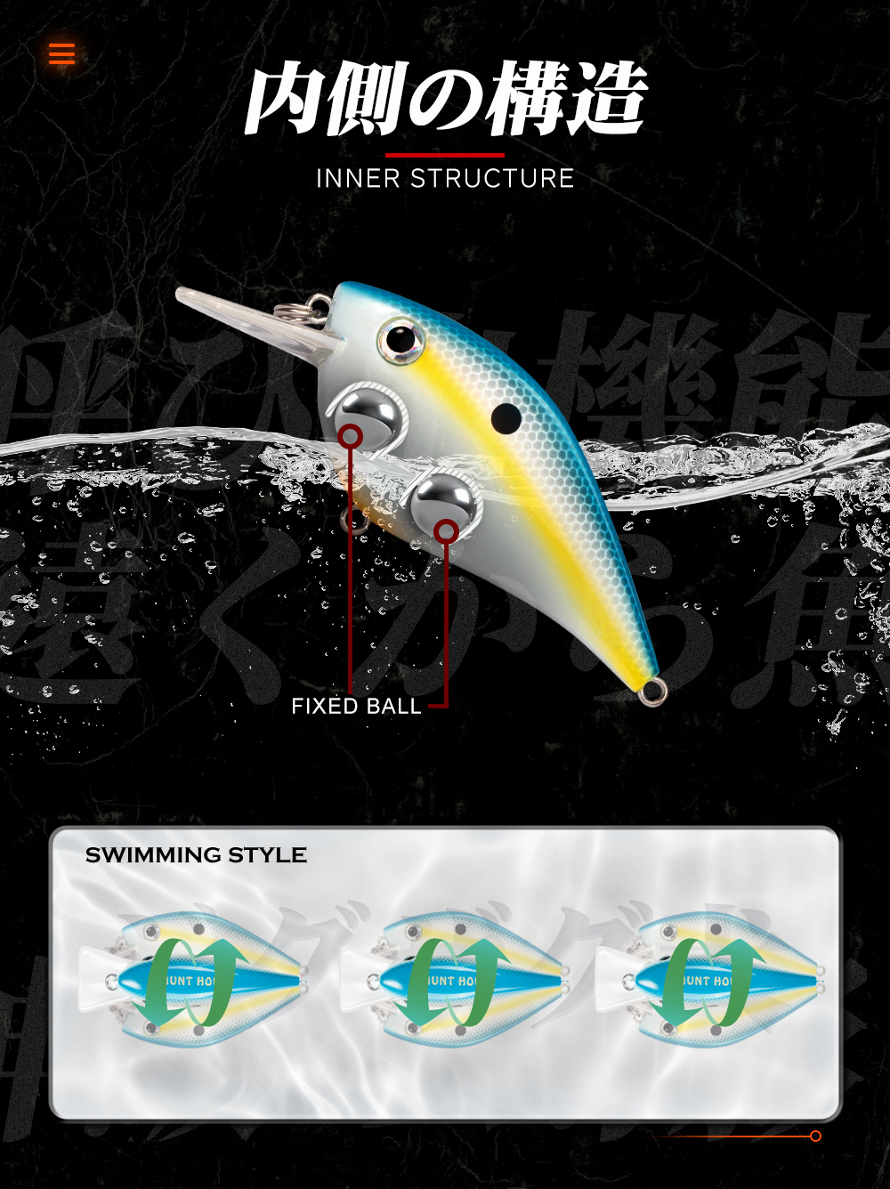 Hunthouse Fishing Lures Hard Baits Crankbait Floating 16.5g 65mm KVD 2.5 Squarebill Wobblers Swimbait For Pike Bass Trout