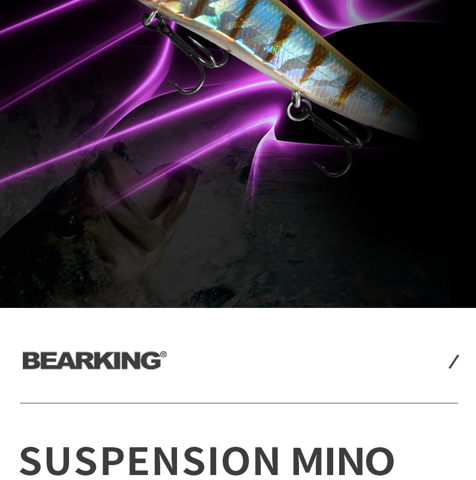 BEARKING 9.8cm 10g SP dive 2.1m professional Minnow Wobbler fishing lures quality jerkbaits Artificial Bait Predator tackles