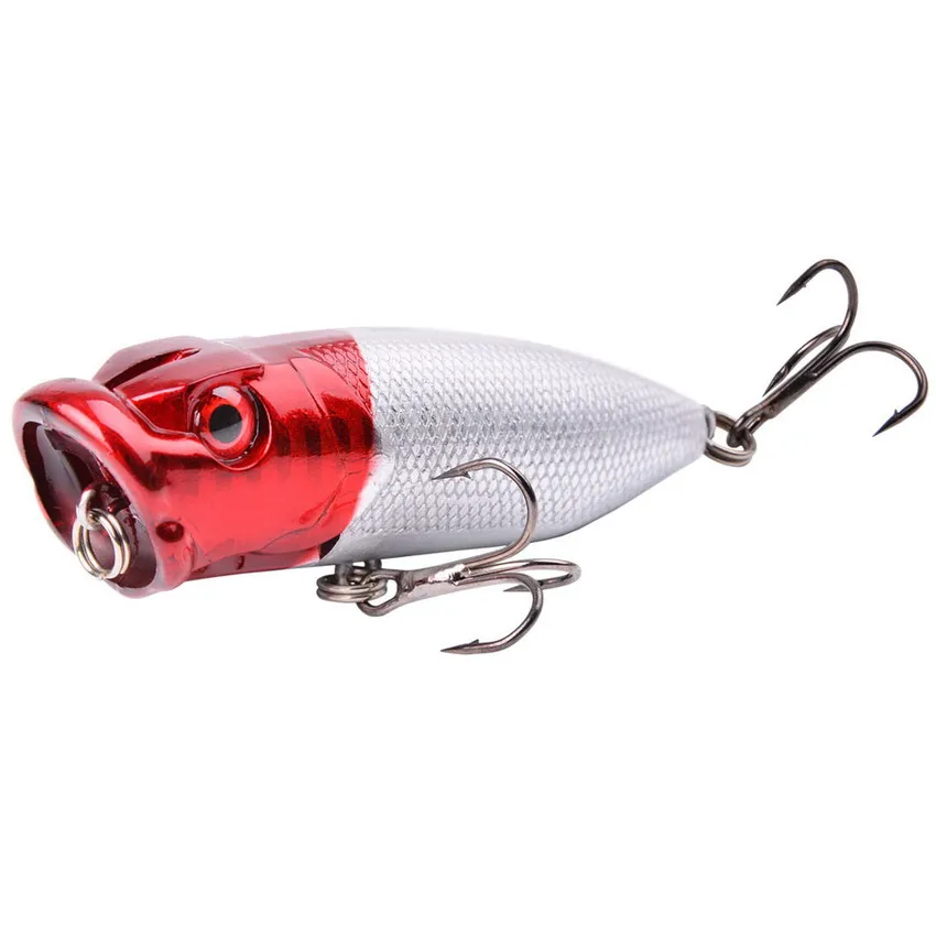 topwater popper fishing lure 1Pcs 7cm 12g Popper Fishing Lure Hard Artificial Bait Topwater with 2 Treble Hooks Carp Fishing Lures Wobbler Crankbait Pesca