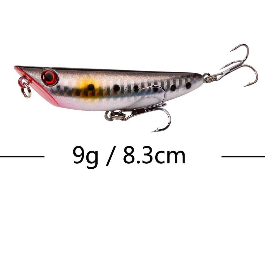topwater popper fishing lure 1Pcs 7cm 12g Popper Fishing Lure Hard Artificial Bait Topwater with 2 Treble Hooks Carp Fishing Lures Wobbler Crankbait Pesca