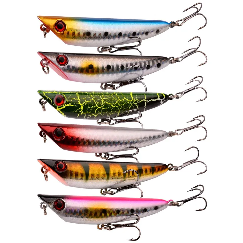 topwater popper fishing lure 1Pcs 7cm 12g Popper Fishing Lure Hard Artificial Bait Topwater with 2 Treble Hooks Carp Fishing Lures Wobbler Crankbait Pesca