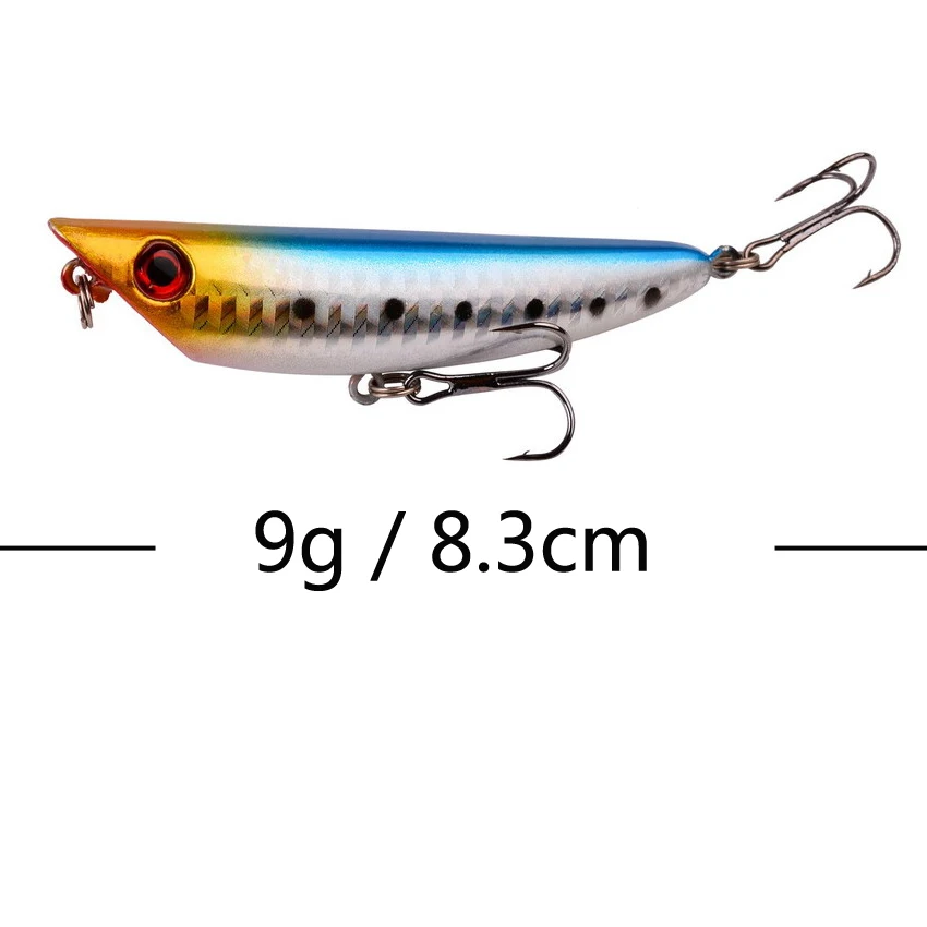 topwater popper fishing lure 1Pcs 7cm 12g Popper Fishing Lure Hard Artificial Bait Topwater with 2 Treble Hooks Carp Fishing Lures Wobbler Crankbait Pesca