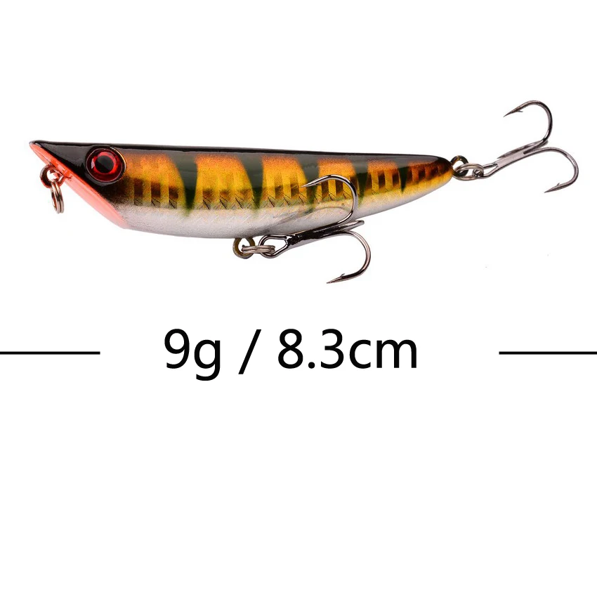 topwater popper fishing lure 1Pcs 7cm 12g Popper Fishing Lure Hard Artificial Bait Topwater with 2 Treble Hooks Carp Fishing Lures Wobbler Crankbait Pesca