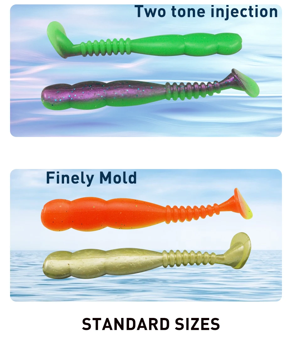 ESFISHING Artificial bait Fishing Lures Rockviber Shad 50mm 95mm 115mm 150mm Rock Shiner Soft Baits pike trout fishing pesca