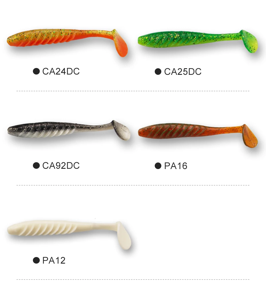 ESFISHING best Soft fishing lure Ripple Shad 100mm 125mm For Pike Fishing T Tail Pesca Isca Artificial silicone bait