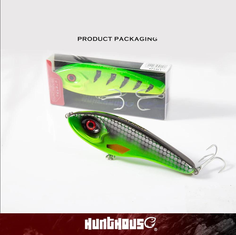 Hunthouse Jerkbait Fishing Lure Loud Sound Pencil Baits Pike Lure Slow Sinking Artificial 115mm145mm Wobblers Pesca Leurre Perch