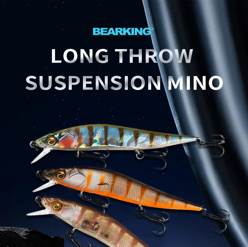 BEARKING 9.8cm 10g SP dive 2.1m professional Minnow Wobbler fishing lures quality jerkbaits Artificial Bait Predator tackles BEARKING 9.8cm 10g SP dive 2.1m professional Minnow Wobbler fishing lures quality jerkbaits Artificial Bait Predator tackles