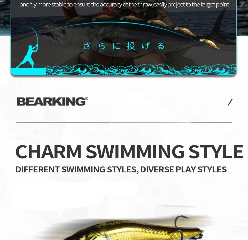 BEARKING 9.8cm 10g SP dive 2.1m professional Minnow Wobbler fishing lures quality jerkbaits Artificial Bait Predator tackles