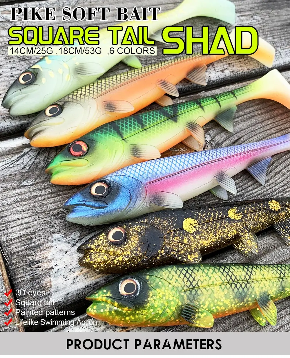 Spinpoler Bombshad Square Tail Swimbait Shad Pike Lures 14cm 18cm Printing Silicone Artificial For Big Catch Sea Fishing Wobbler Spinpoler Bombshad Square Tail Swimbait Shad Pike Lures 14cm 18cm Printing Silicone Artificial For Big Catch Sea Fishing Wobbler