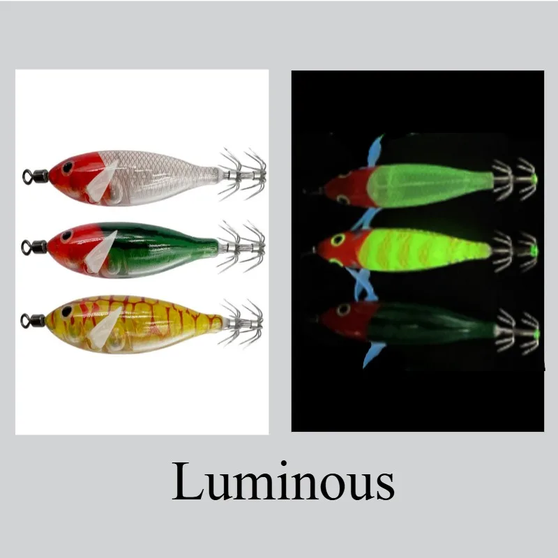 3pcs Horizontal Squid Trolling Lure Luminous Squid Jigs Saltwater Squid Shrimp Lure Squid Jigging Shrimp Hook Cuttlefish Bait 3pcs Horizontal Squid Trolling Lure Luminous Squid Jigs Saltwater Squid Shrimp Lure Squid Jigging Shrimp Hook Cuttlefish Bait