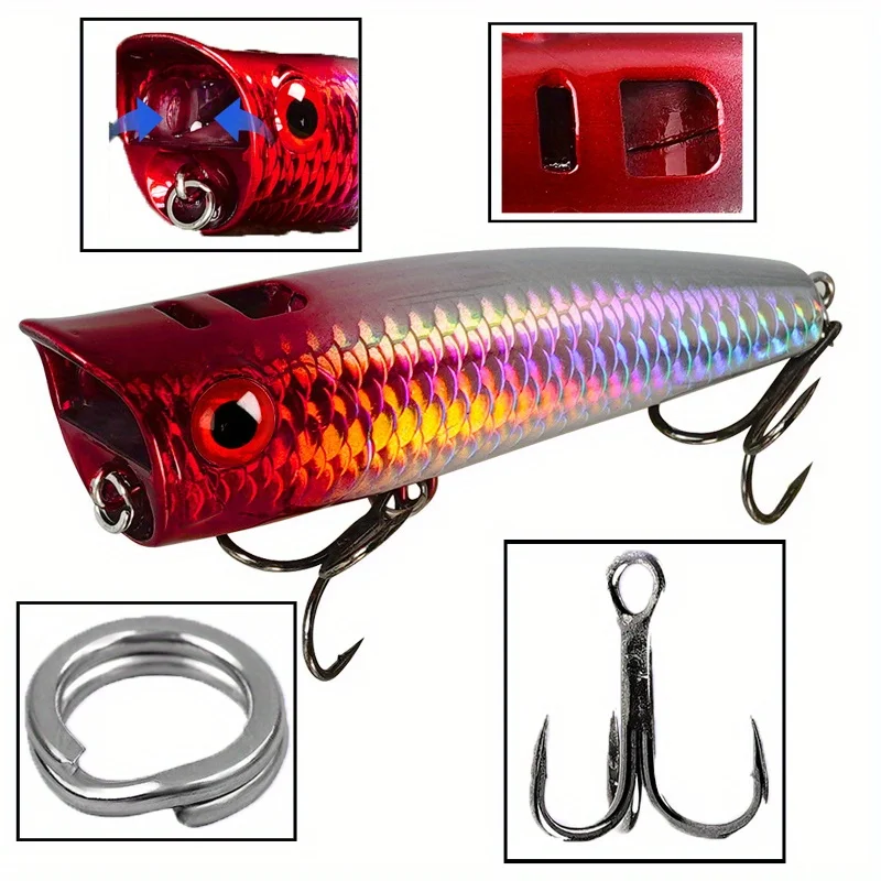 Ackibbik 5pcs/set 10cm/20g Topwater Popper Fishing Lure Hard Bait Long Casting Artificial Bait Swimbaits For Bass Pike Ackibbik 5pcs/set 10cm/20g Topwater Popper Fishing Lure Hard Bait Long Casting Artificial Bait Swimbaits For Bass Pike