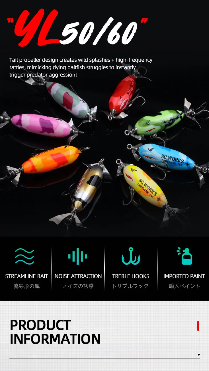 Magic Works Spinning Pencil Lures Topwater Bait 50mm 60mm Propeller Pencil Lure Bass Fishing Spinner Wobblers Artificial Bait Magic Works Spinning Pencil Lures Topwater Bait 50mm 60mm Propeller Pencil Lure Bass Fishing Spinner Wobblers Artificial Bait